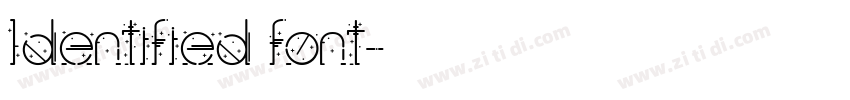 Identified font字体转换